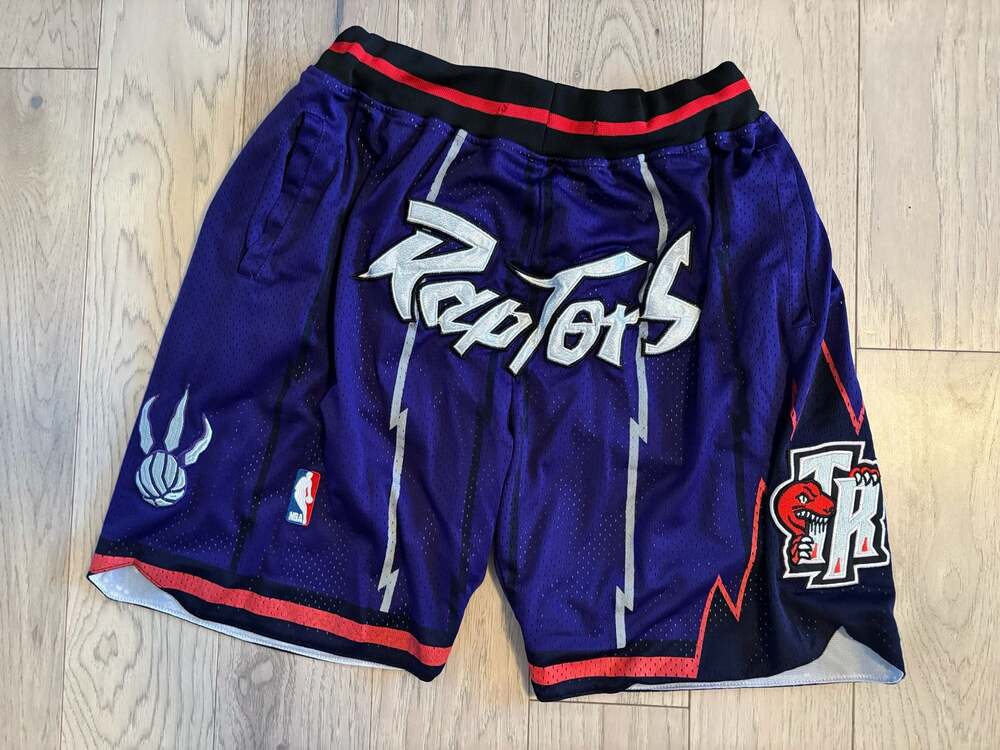 Just Don Toronto Raptors 1998-1999 Basketball Shorts Size XL